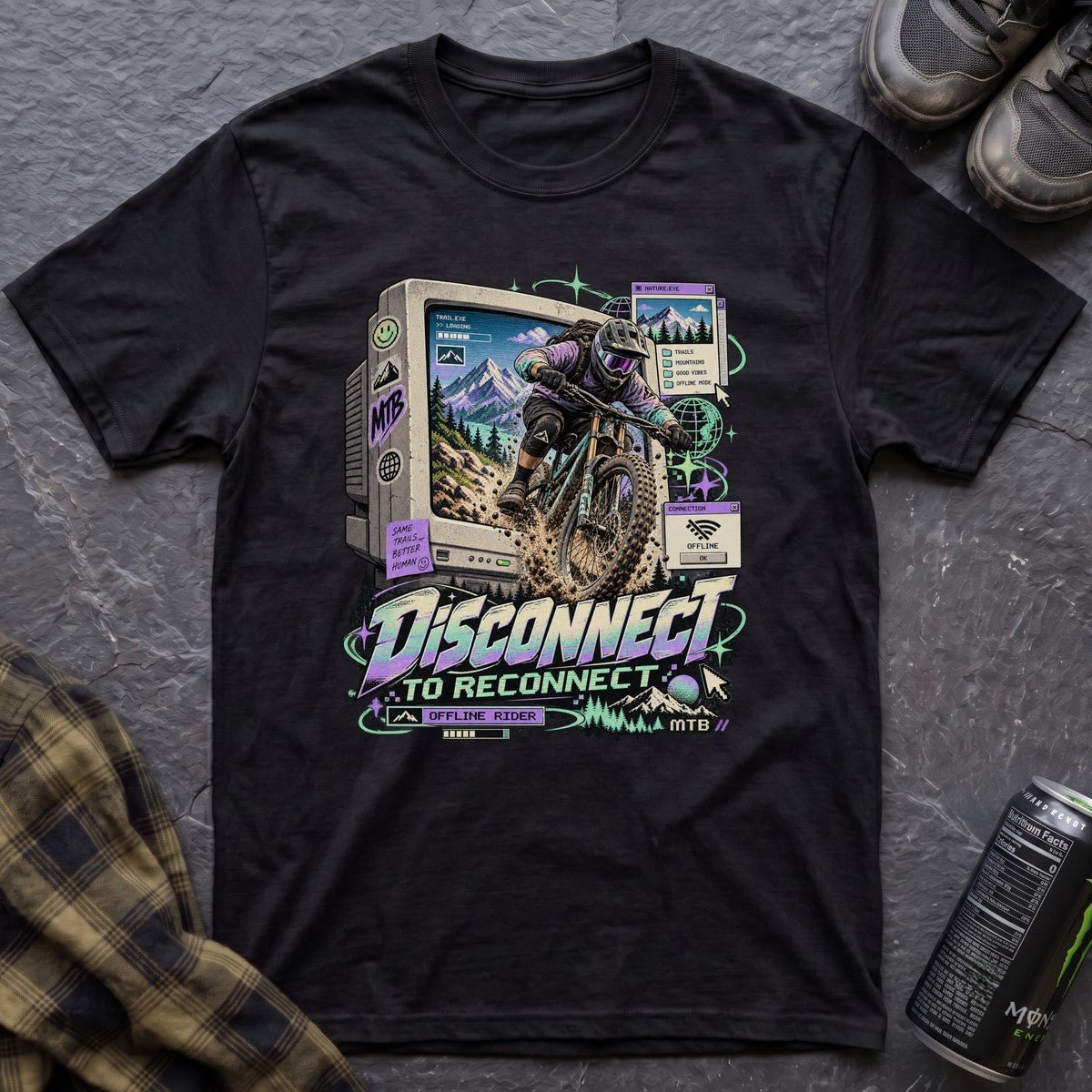 Disconnect Retro Y2K T-Shirt - AspenCrestOutdoors