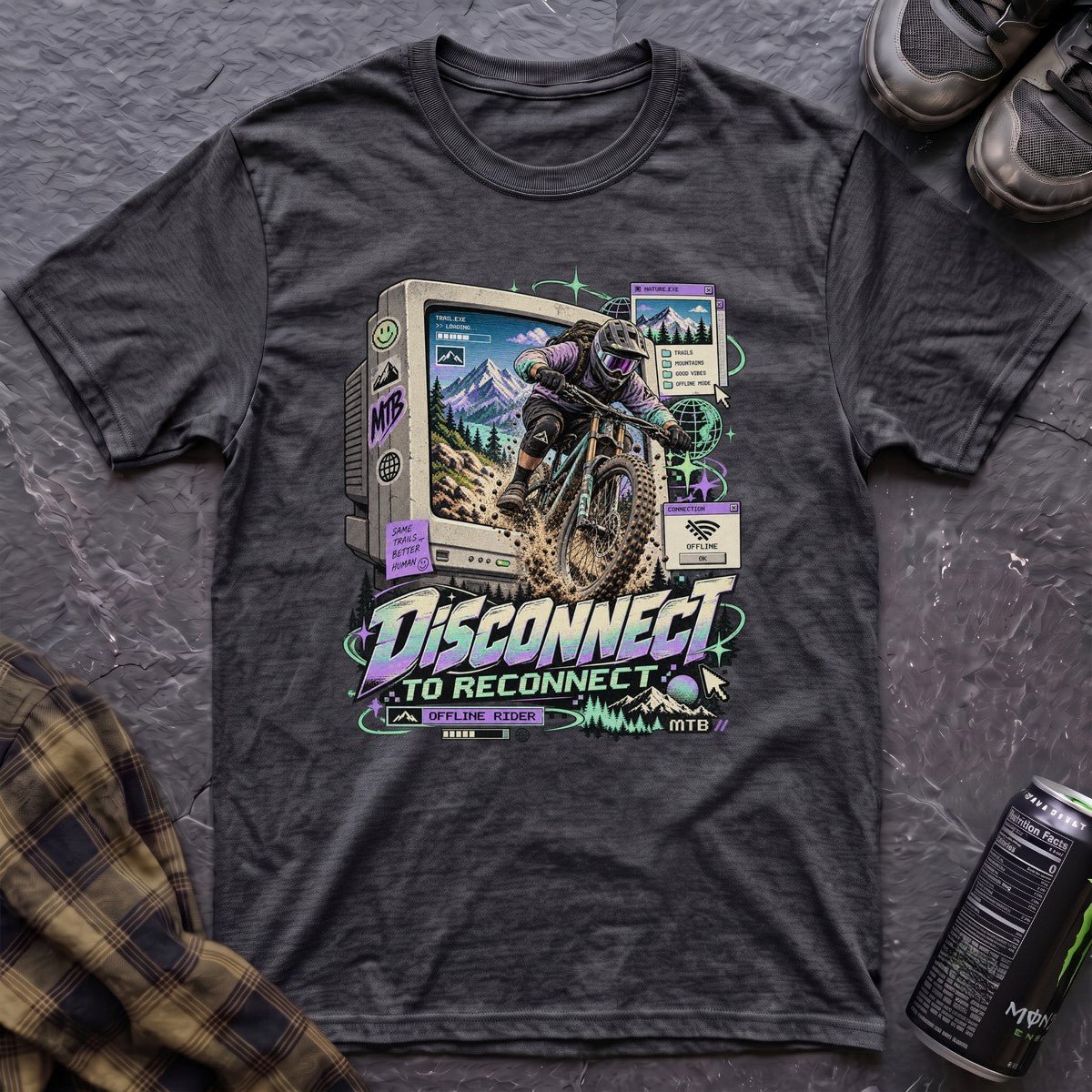 Disconnect Retro Y2K T-Shirt - AspenCrestOutdoors