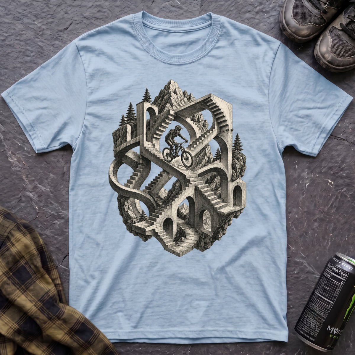 Escher Bike T-Shirt - AspenCrestOutdoors