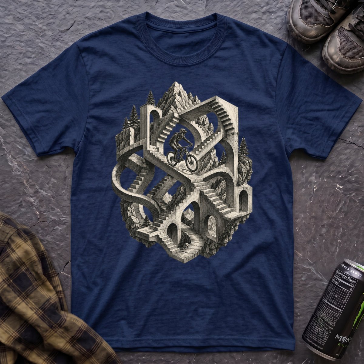 Escher Bike T-Shirt - AspenCrestOutdoors