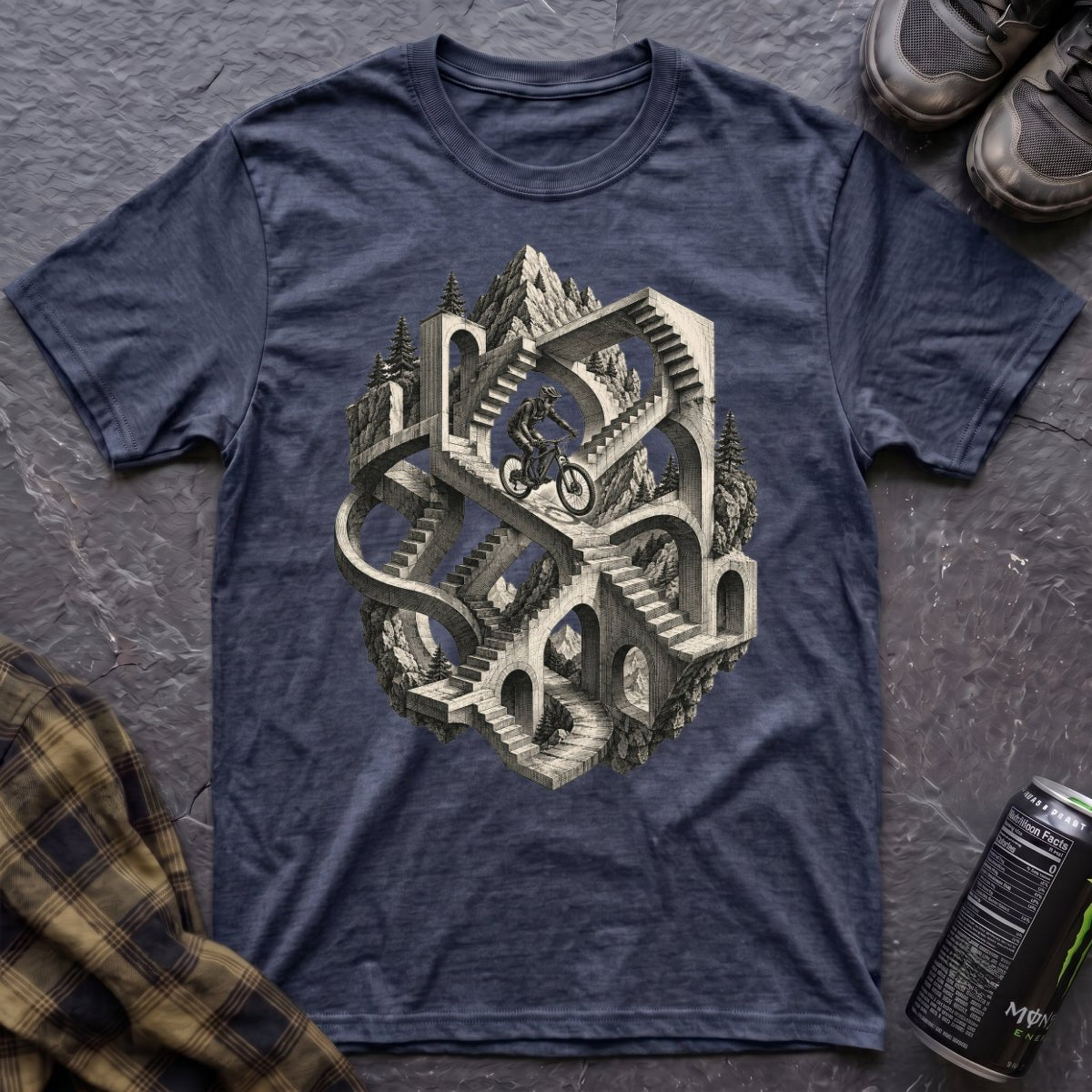 Escher Bike T-Shirt - AspenCrestOutdoors