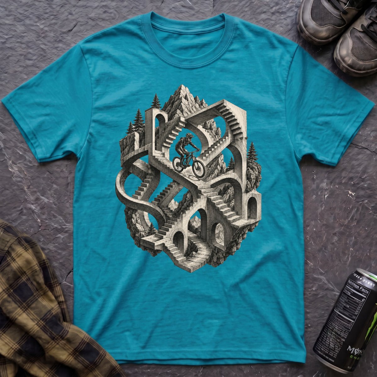 Escher Bike T-Shirt - AspenCrestOutdoors