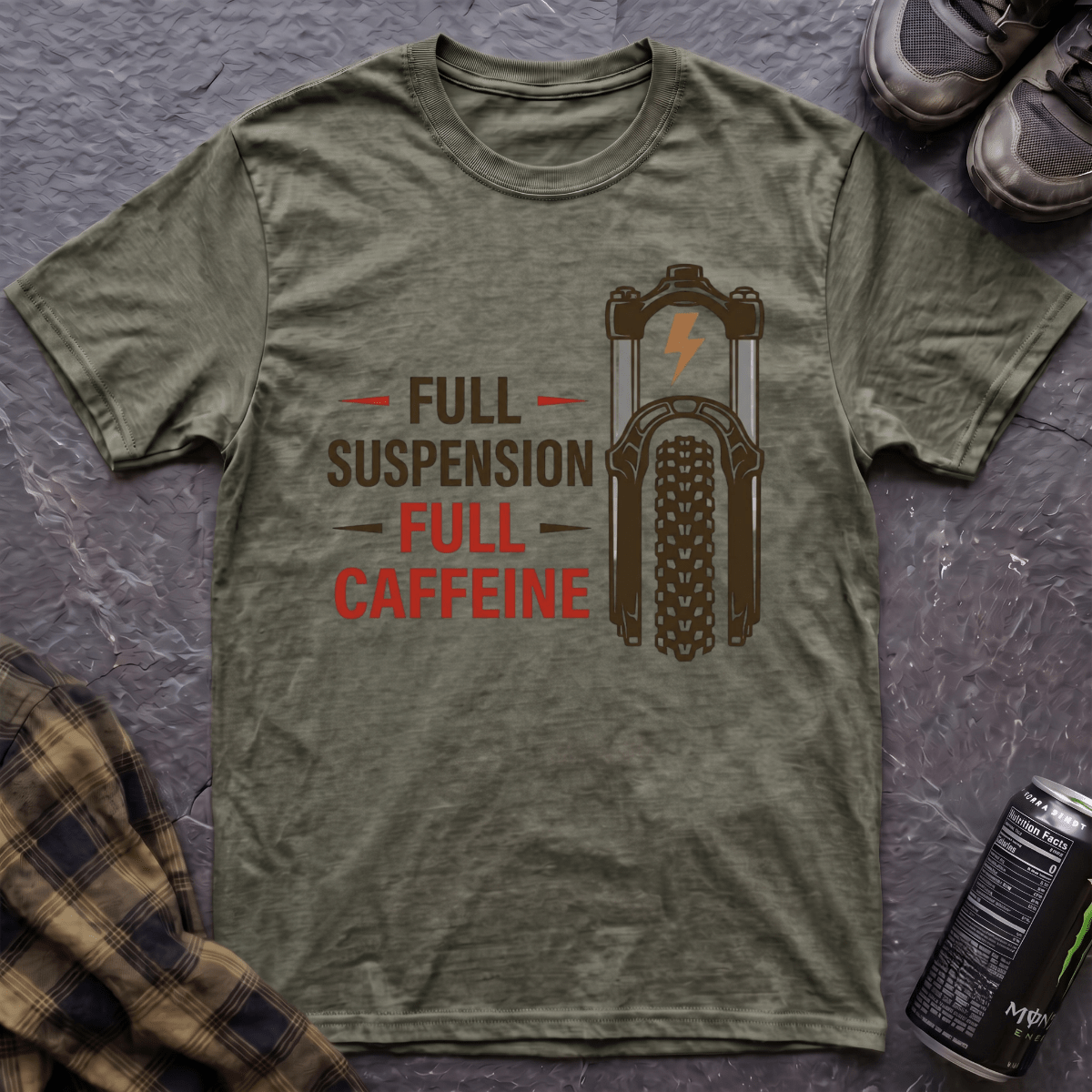 Full Suspension Full Caffeine T-Shirt - AspenCrestOutdoors