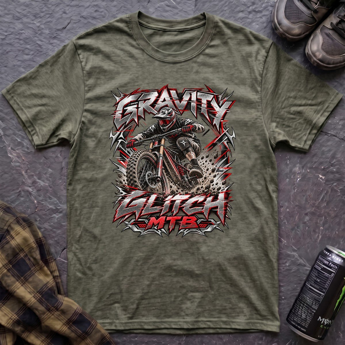 Gravity Glitch MTB Retro Y2K T-Shirt - AspenCrestOutdoors