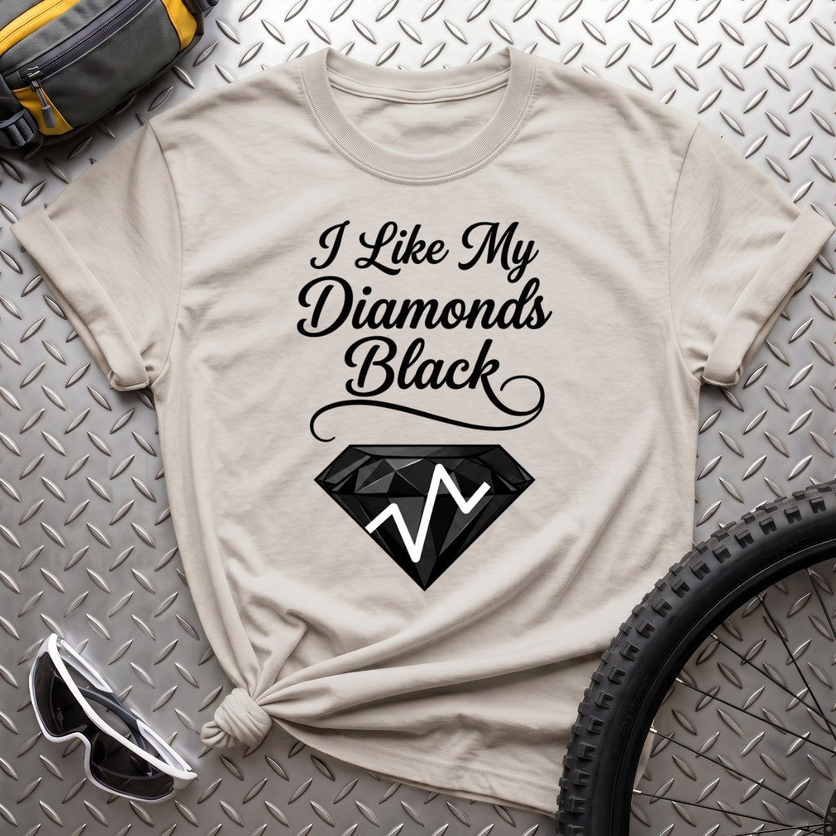 I Like My Diamonds Black T-Shirt - AspenCrestOutdoors