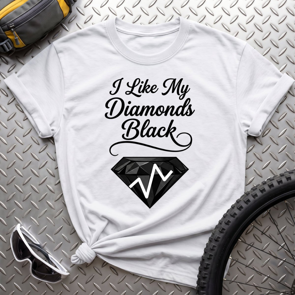 I Like My Diamonds Black T-Shirt - AspenCrestOutdoors