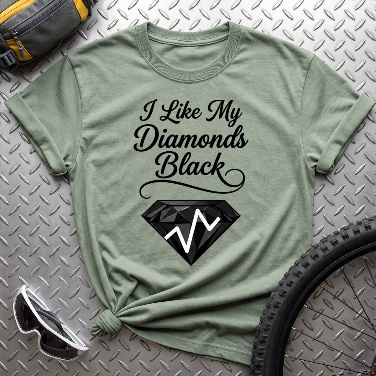 I Like My Diamonds Black T-Shirt - AspenCrestOutdoors