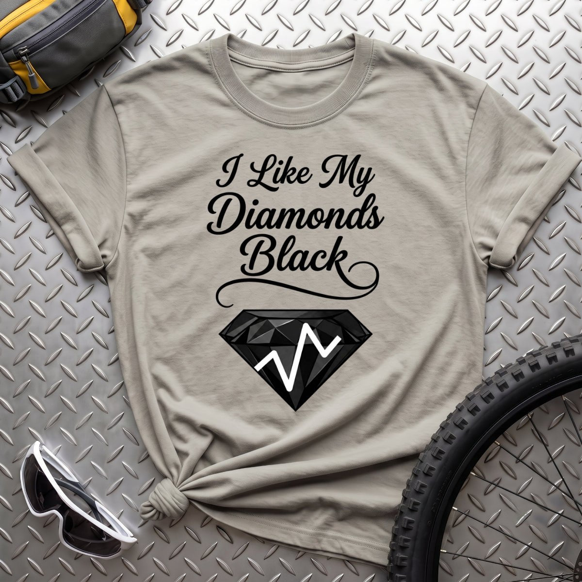 I Like My Diamonds Black T-Shirt - AspenCrestOutdoors