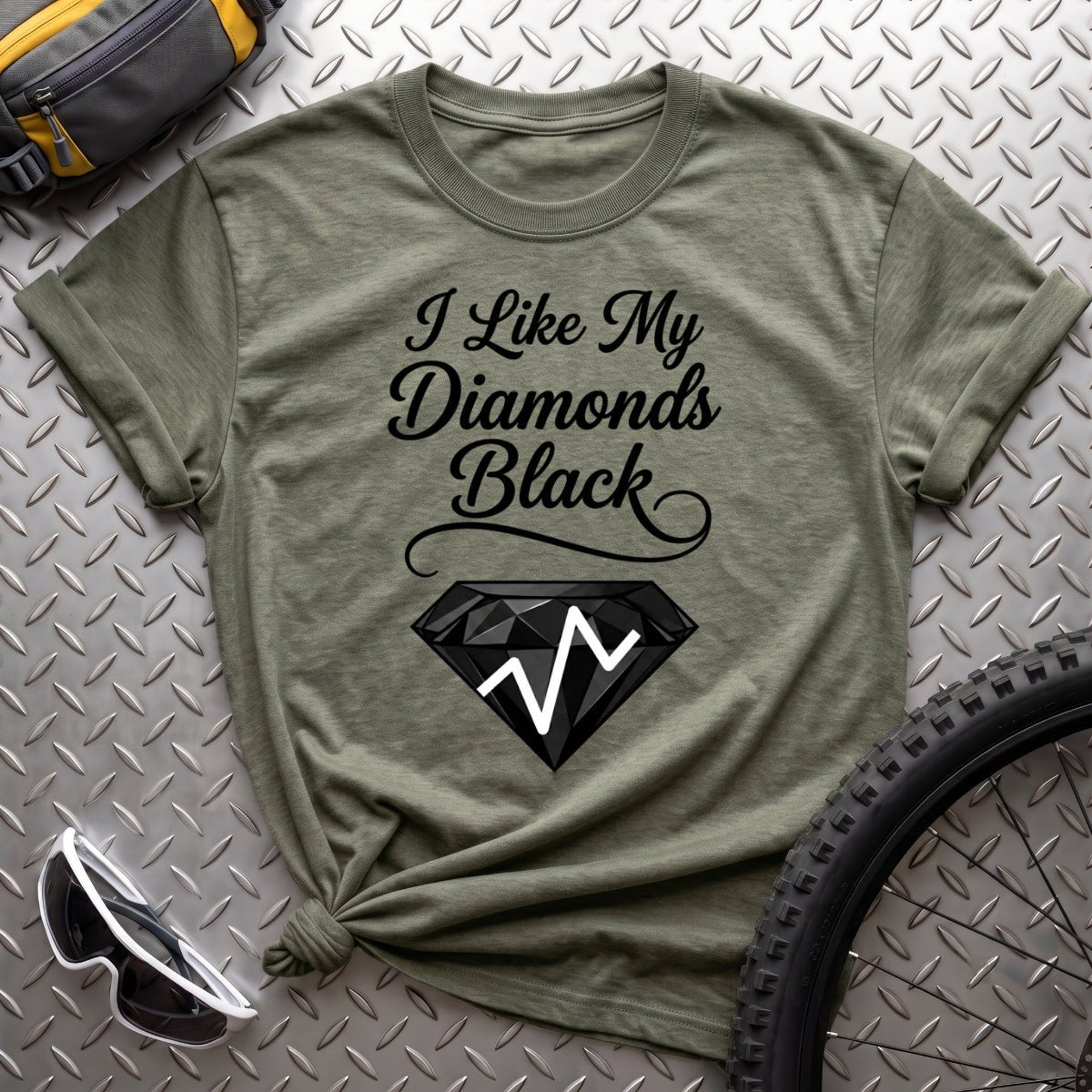 I Like My Diamonds Black T-Shirt - AspenCrestOutdoors