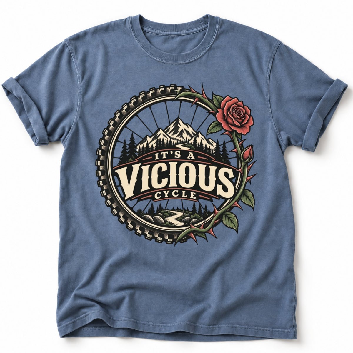 It's a Vicious Cycle Rose T-Shirt - AspenCrestOutdoors