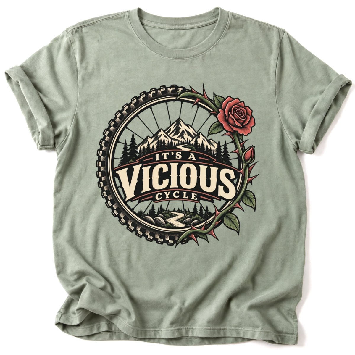 It's a Vicious Cycle Rose T-Shirt - AspenCrestOutdoors
