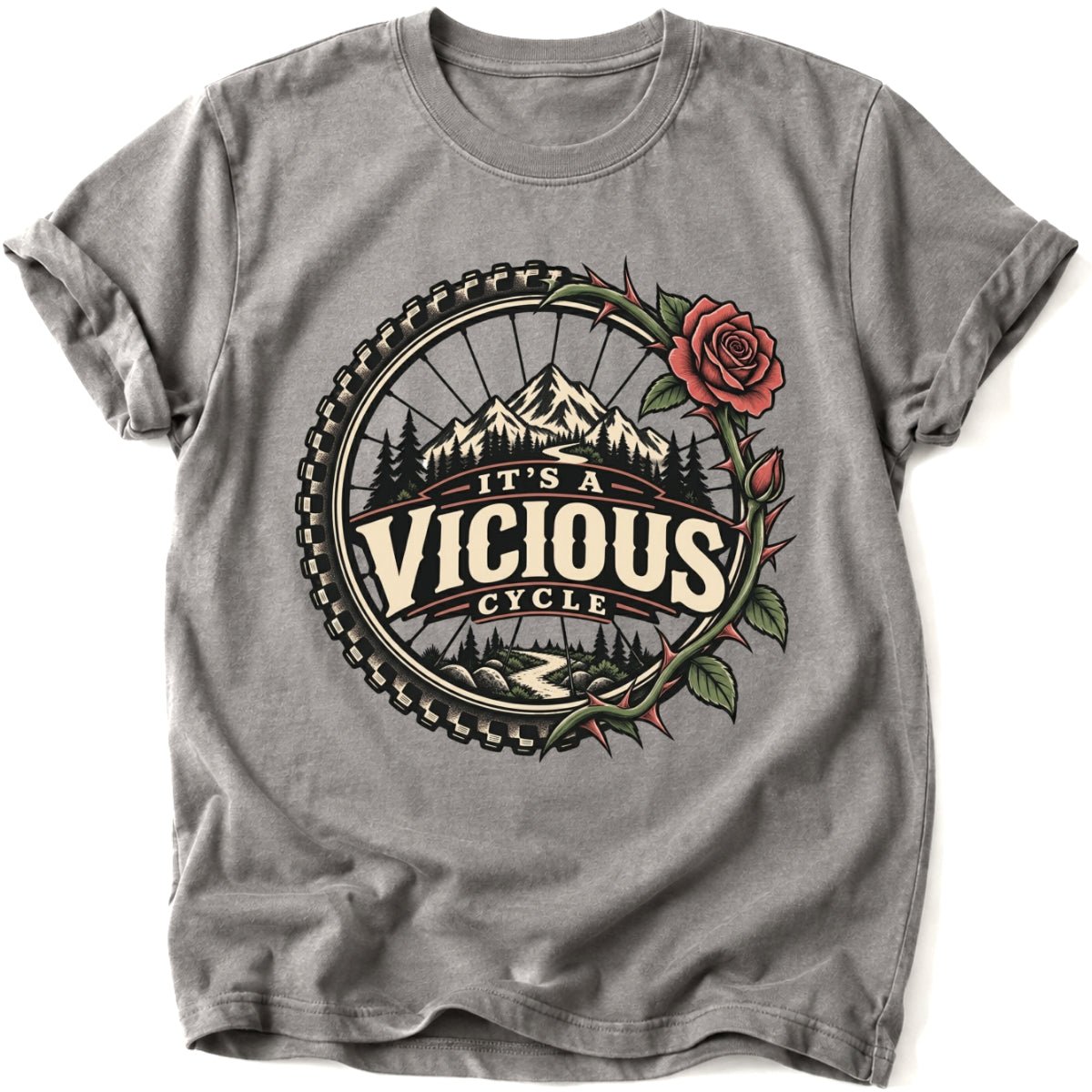 It's a Vicious Cycle Rose T-Shirt - AspenCrestOutdoors