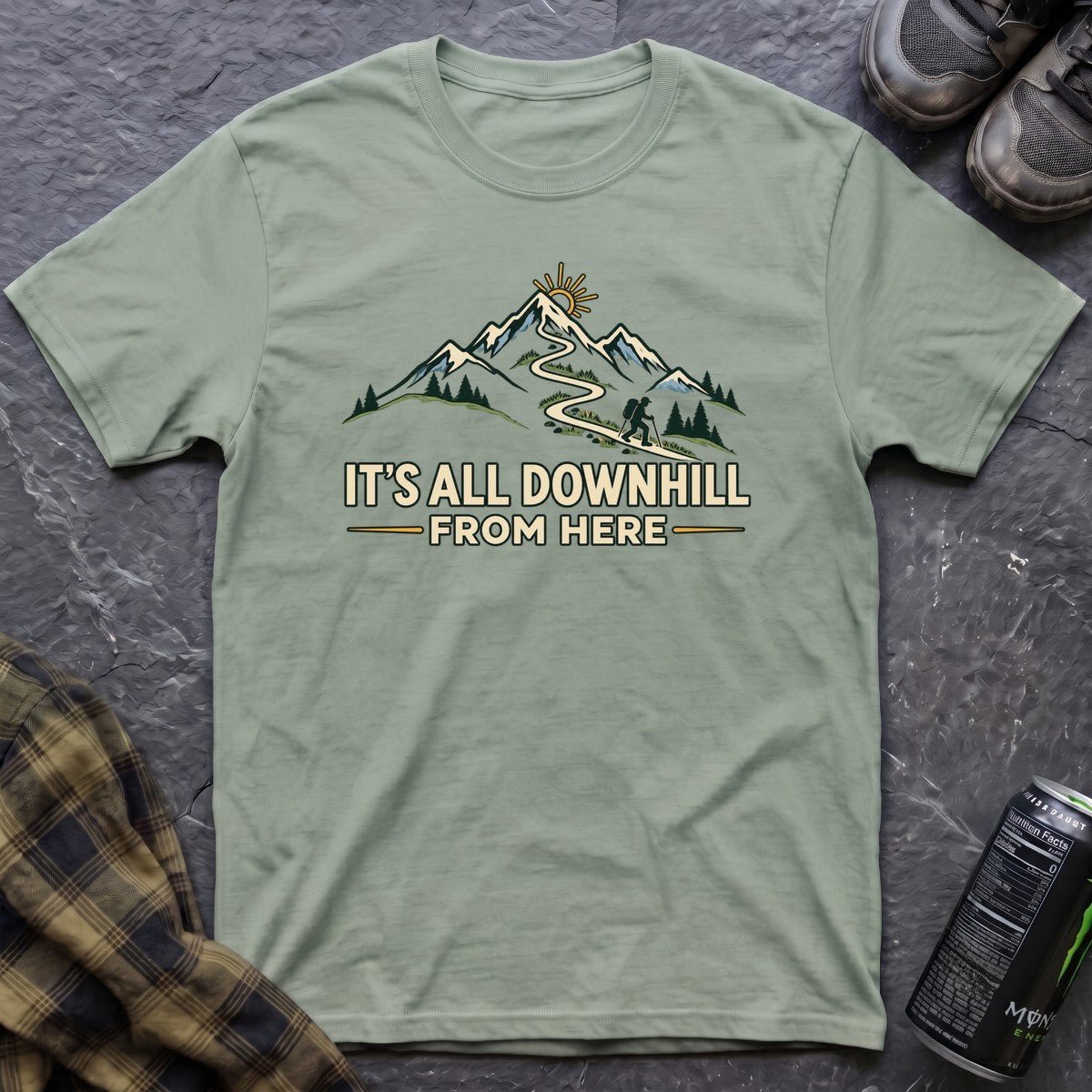 Its All Downhill Hiking T-Shirt - AspenCrestOutdoors
