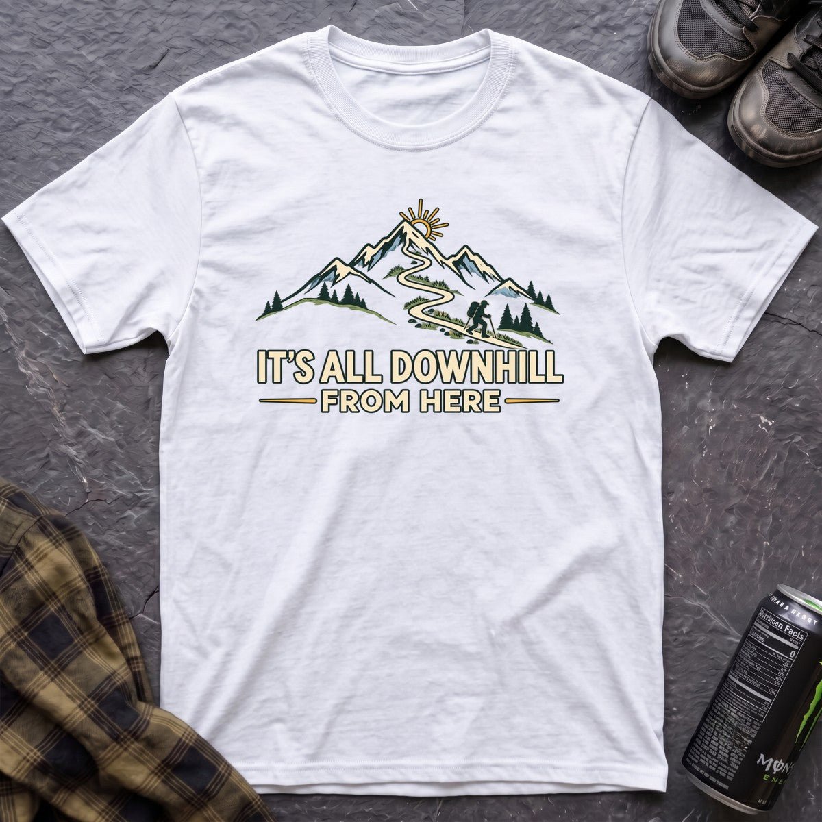 Its All Downhill Hiking T-Shirt - AspenCrestOutdoors