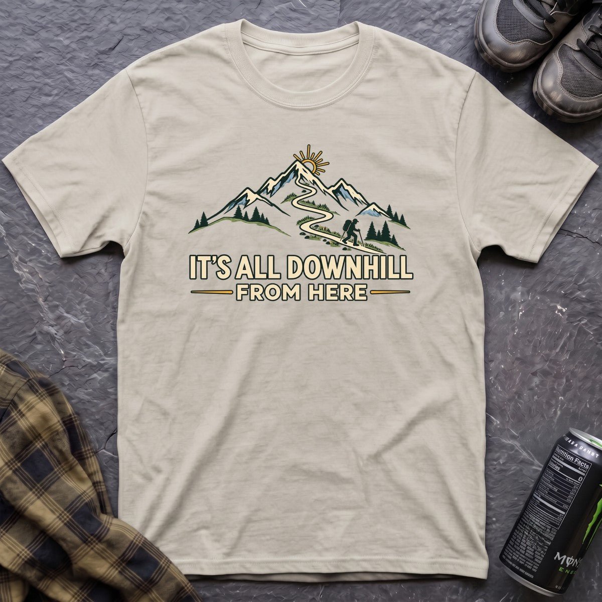 Its All Downhill Hiking T-Shirt - AspenCrestOutdoors