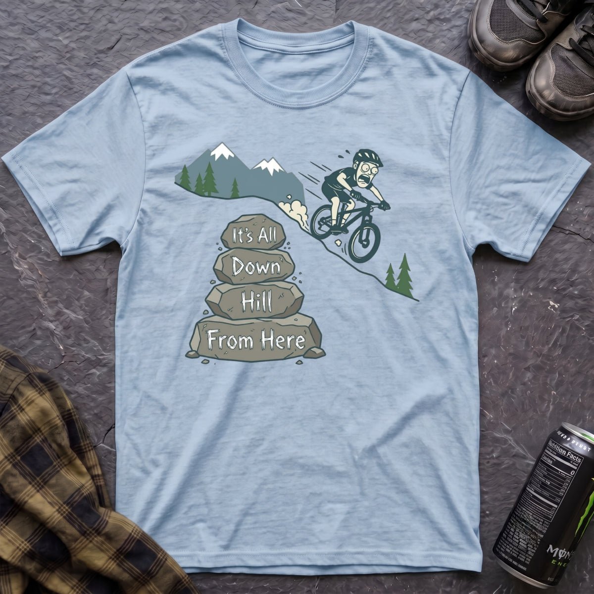 It's All Downhill T-Shirt - AspenCrestOutdoors