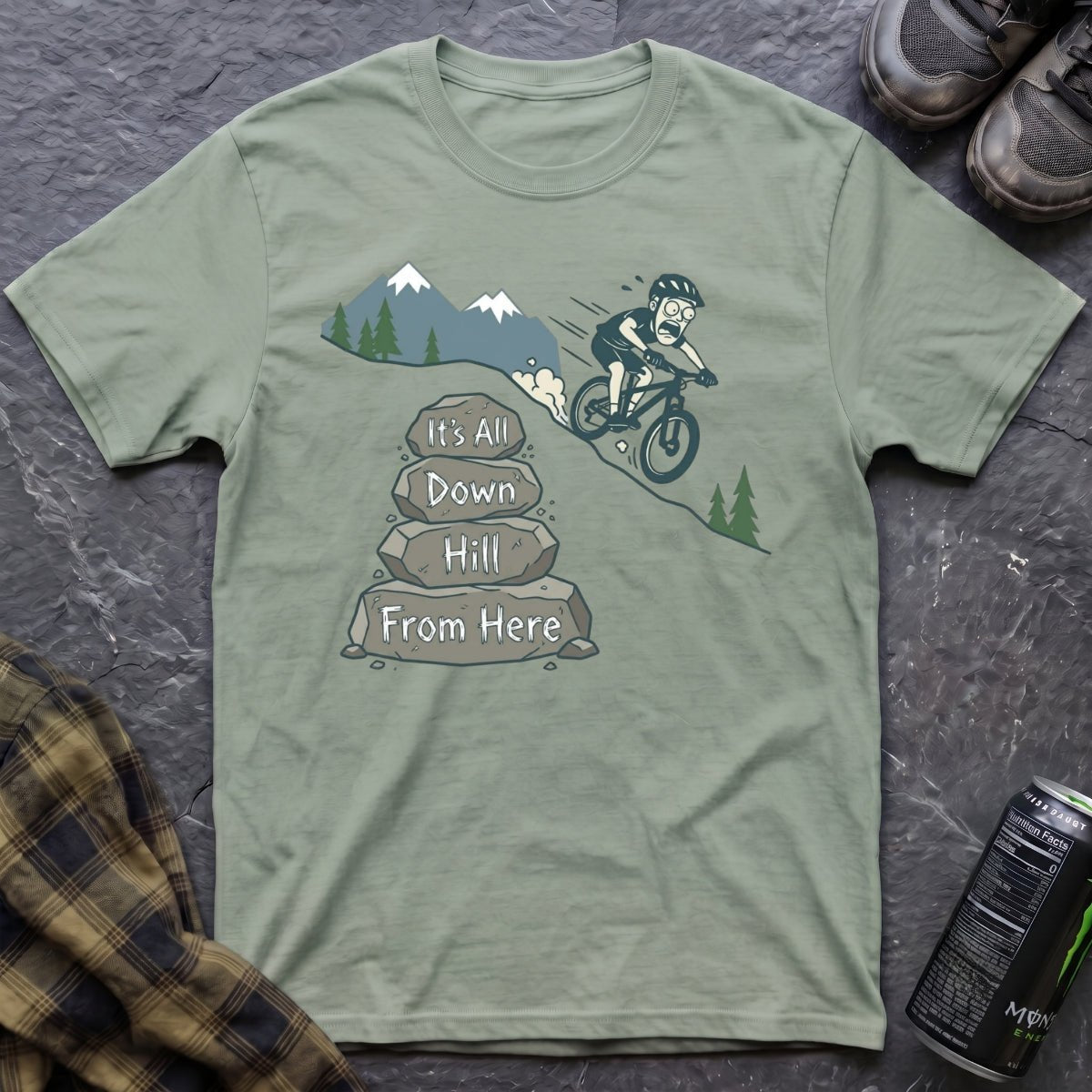It's All Downhill T-Shirt - AspenCrestOutdoors