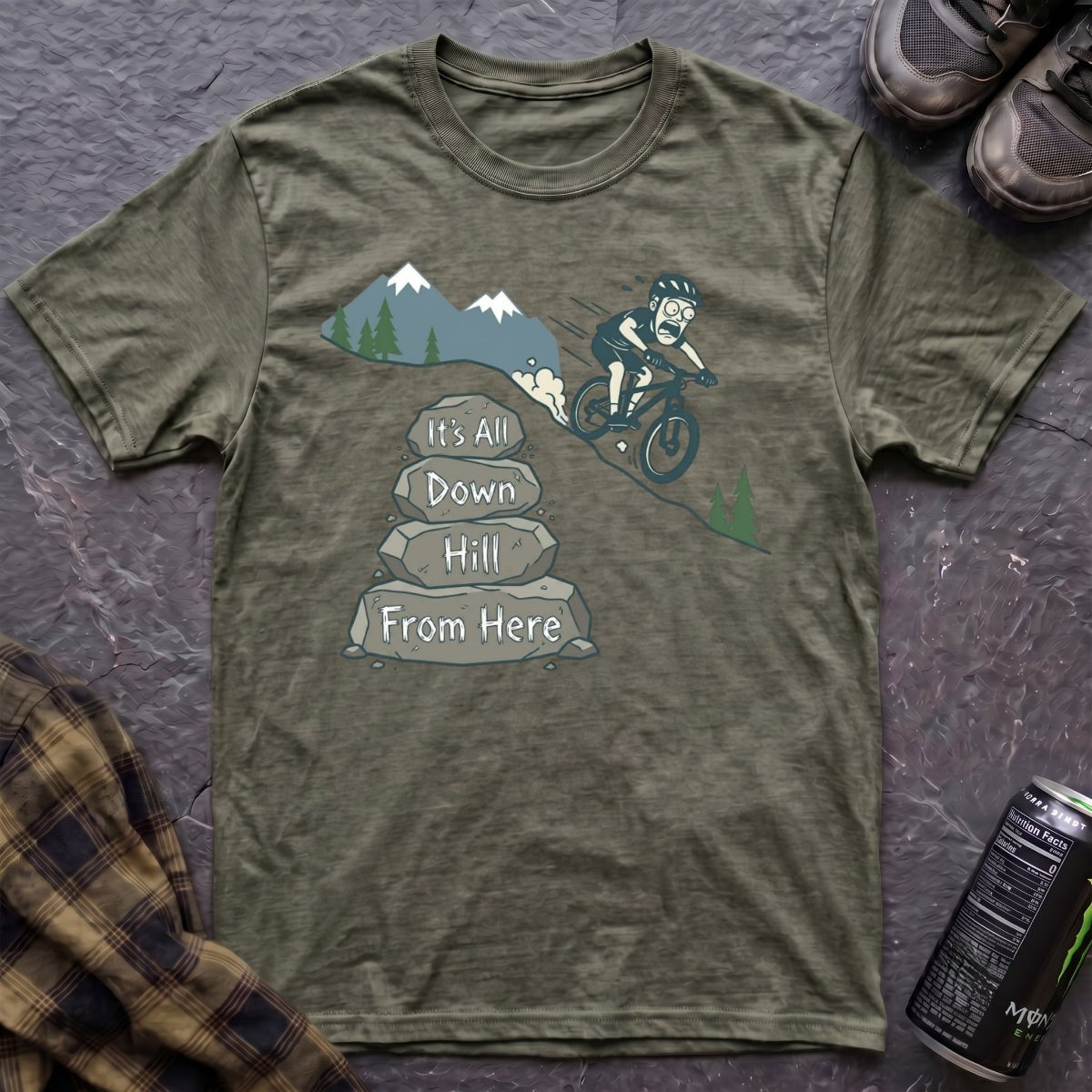 It's All Downhill T-Shirt - AspenCrestOutdoors