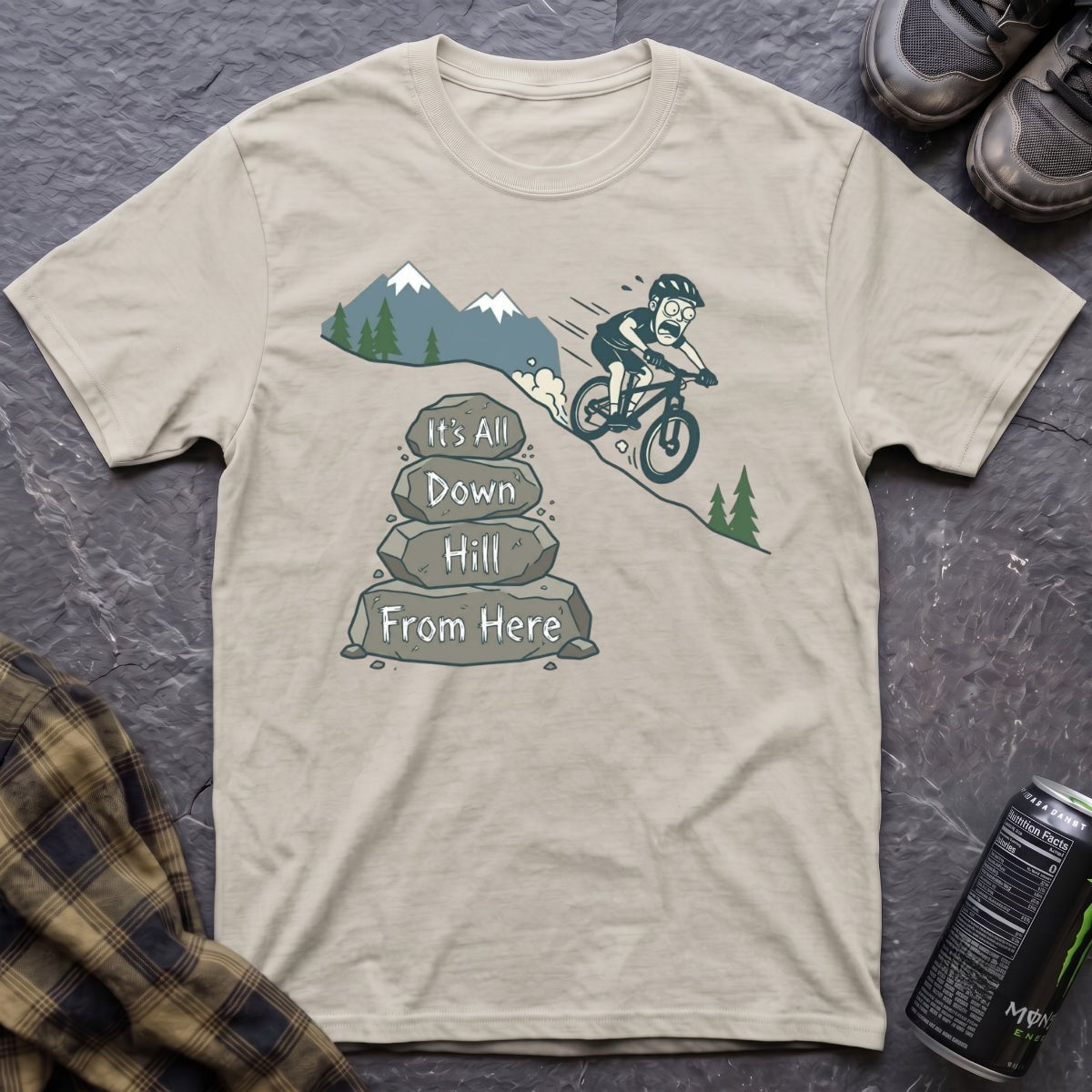 It's All Downhill T-Shirt - AspenCrestOutdoors