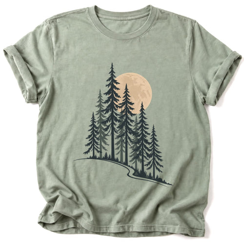 Moon and Pines T-Shirt - AspenCrestOutdoors