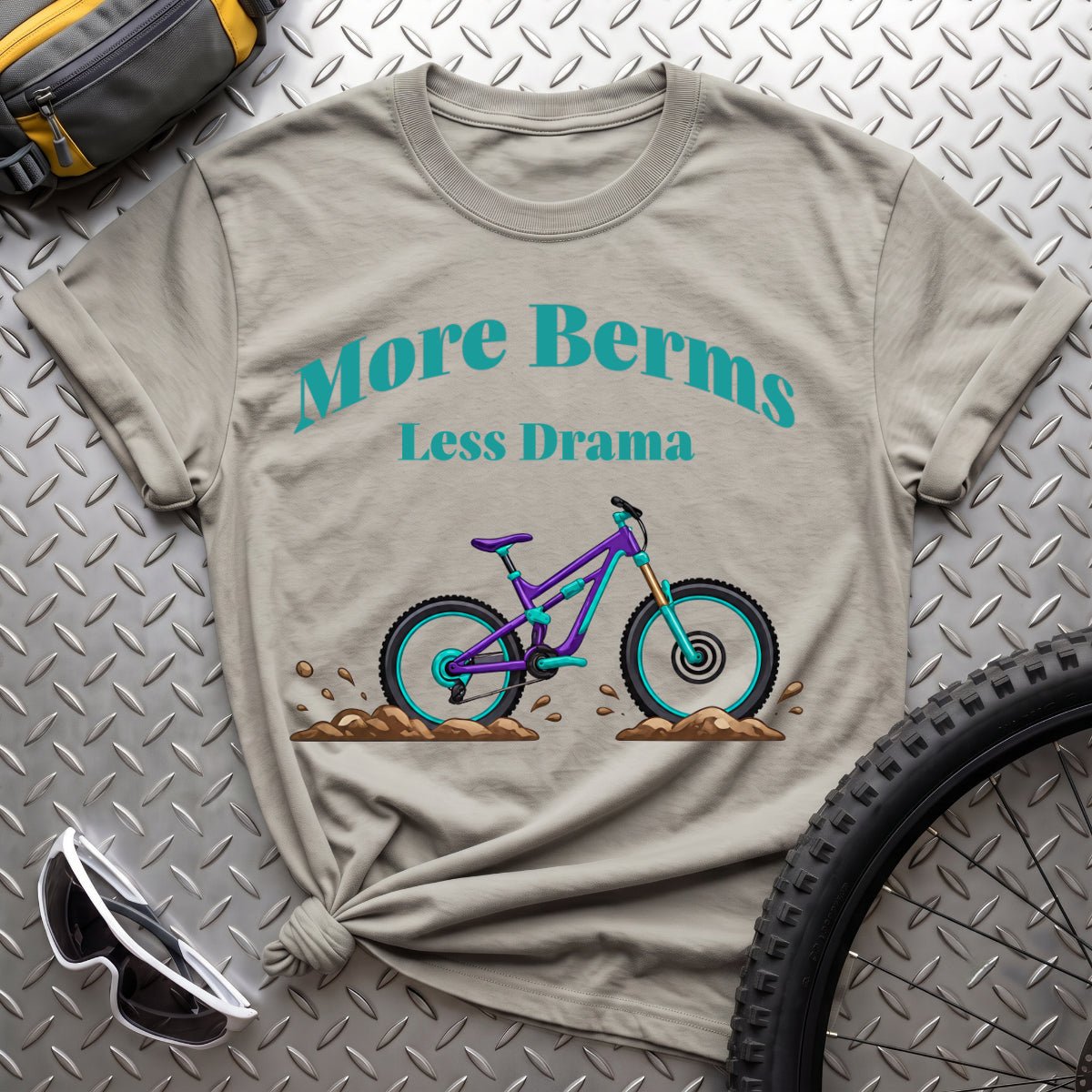More Berms Less Drama T-Shirt - AspenCrestOutdoors