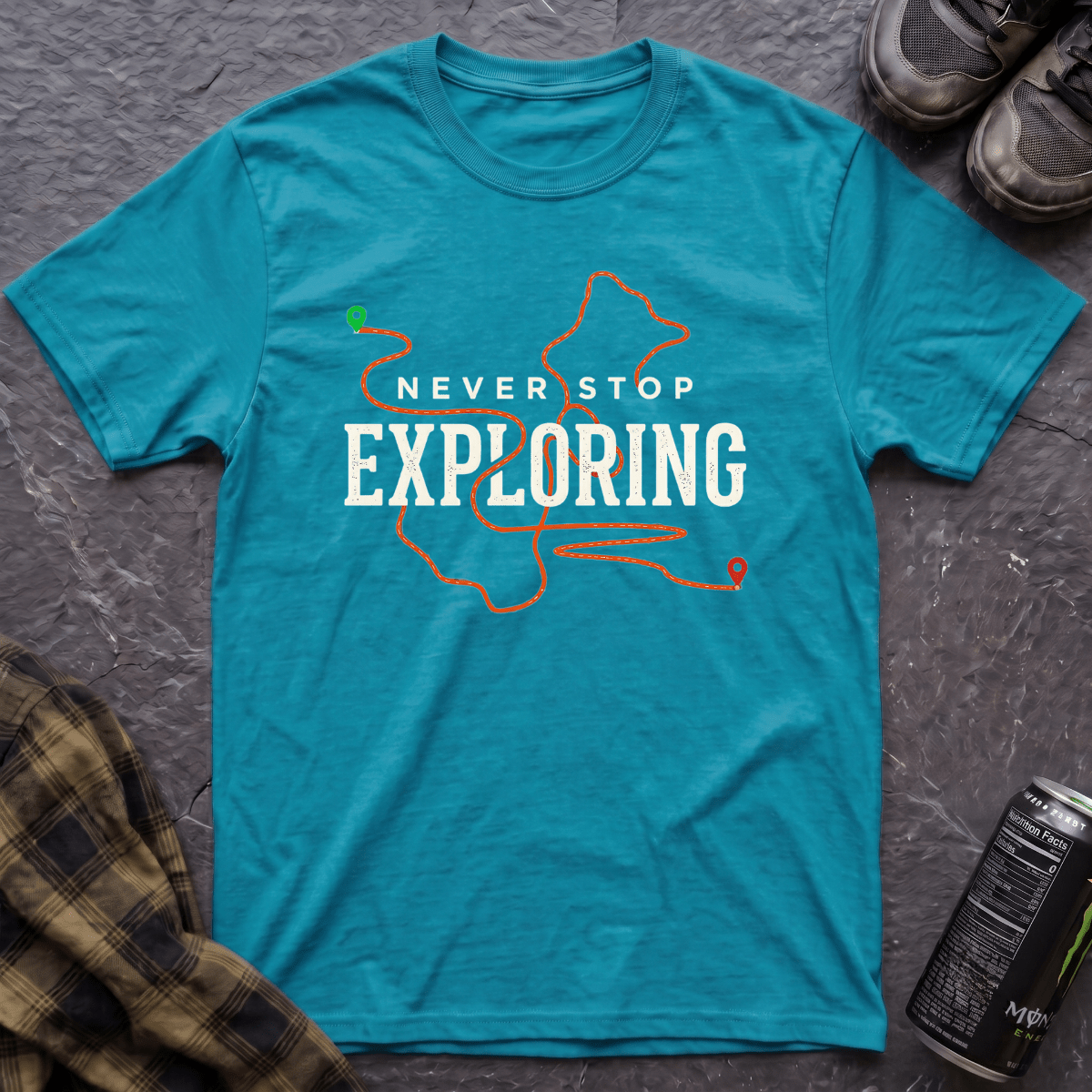 Never Stop Exploring T-Shirt - AspenCrestOutdoors