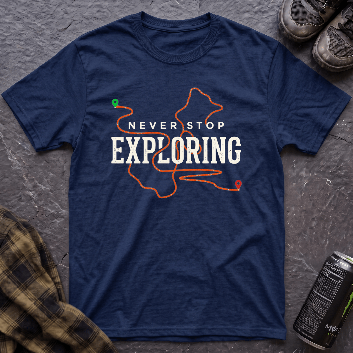 Never Stop Exploring T-Shirt - AspenCrestOutdoors