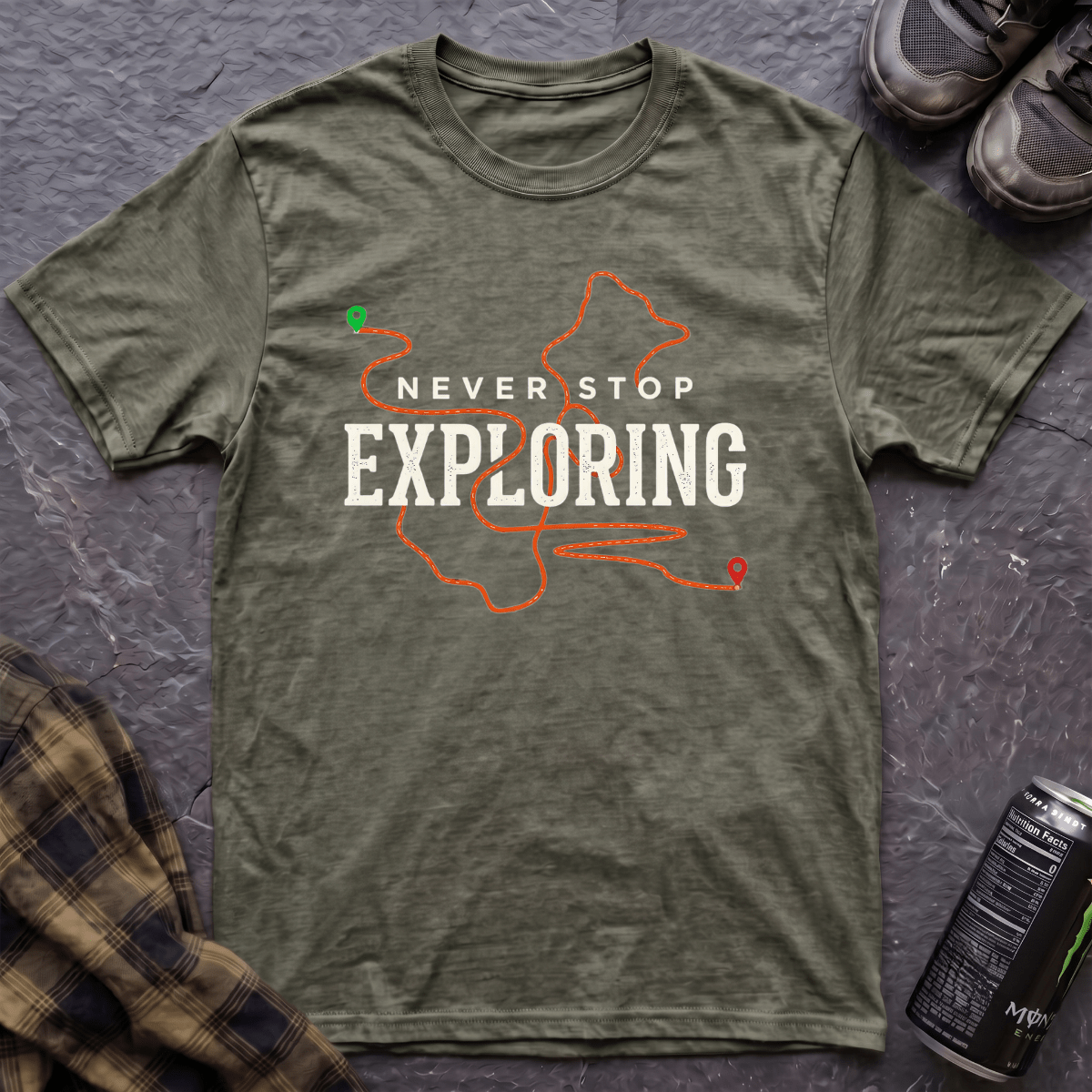 Never Stop Exploring T-Shirt - AspenCrestOutdoors