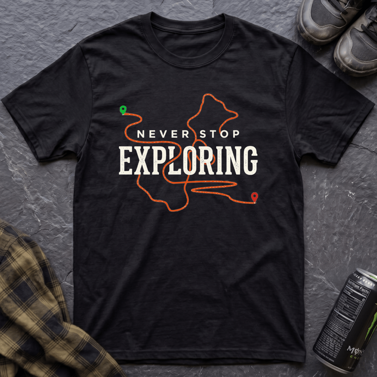 Never Stop Exploring T-Shirt - AspenCrestOutdoors