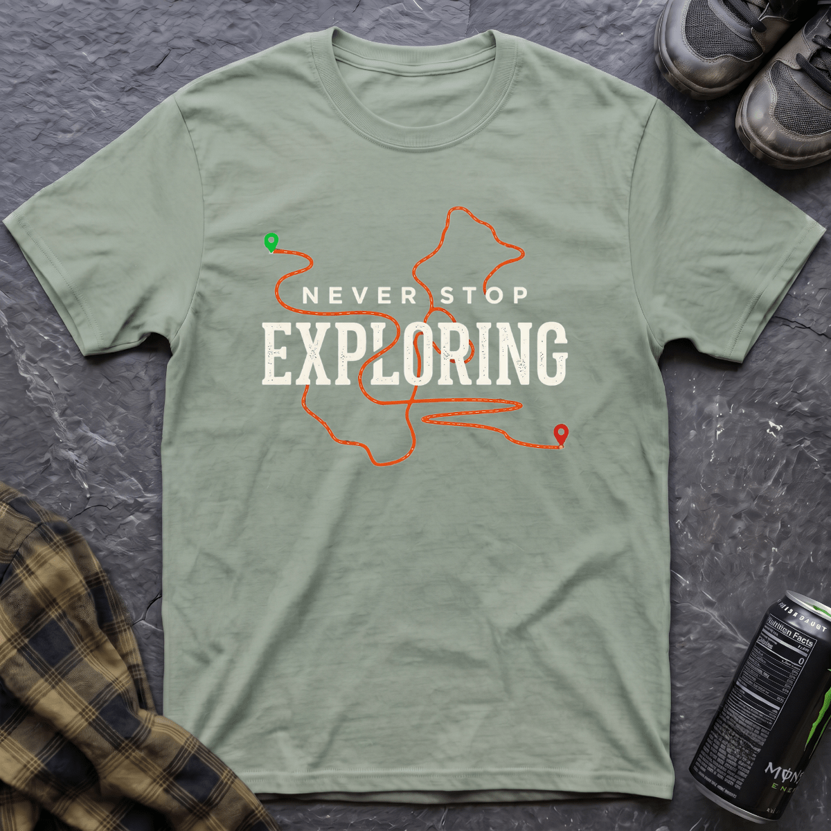 Never Stop Exploring T-Shirt - AspenCrestOutdoors