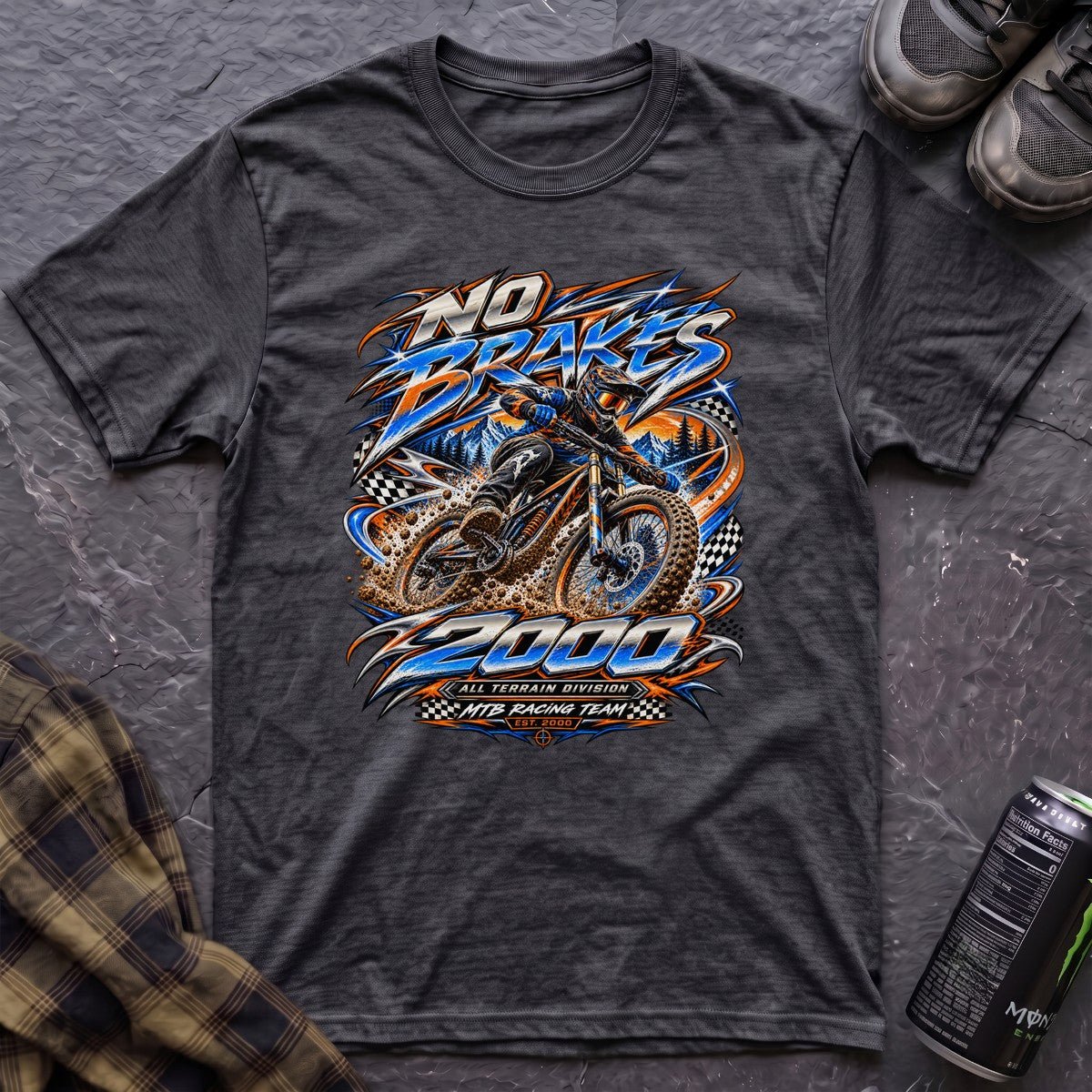 No Brakes Retro Y2K T-Shirt - AspenCrestOutdoors