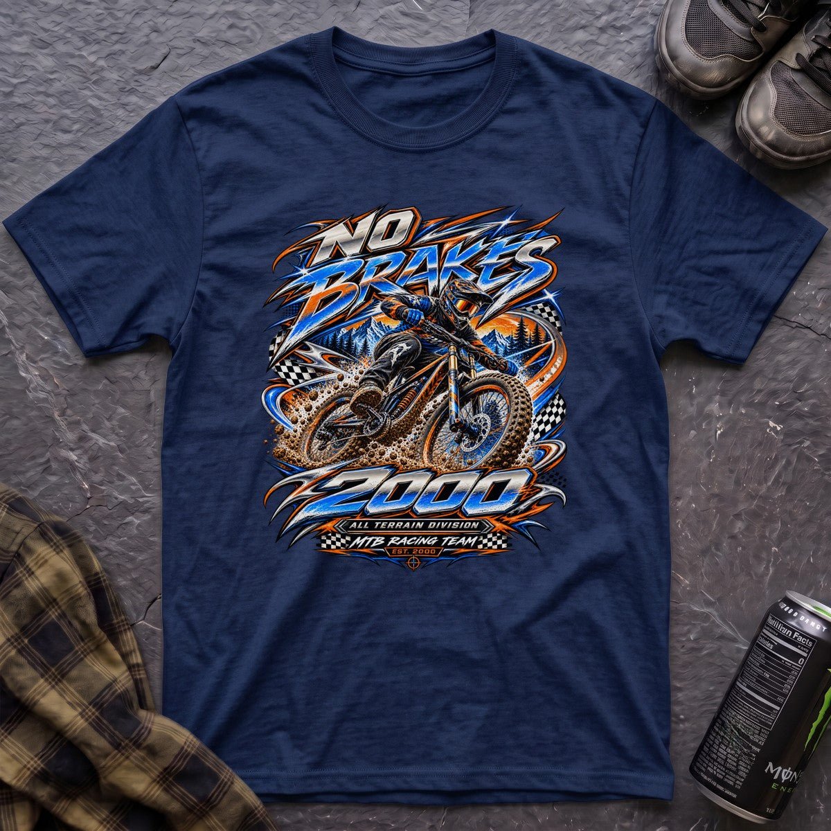 No Brakes Retro Y2K T-Shirt - AspenCrestOutdoors