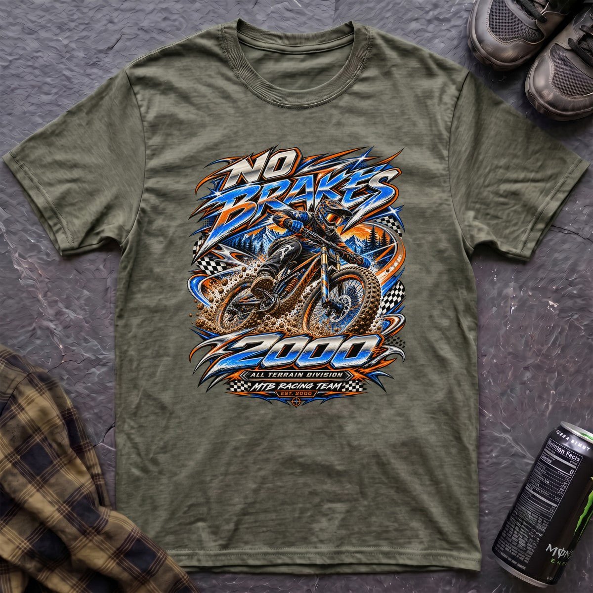 No Brakes Retro Y2K T-Shirt - AspenCrestOutdoors