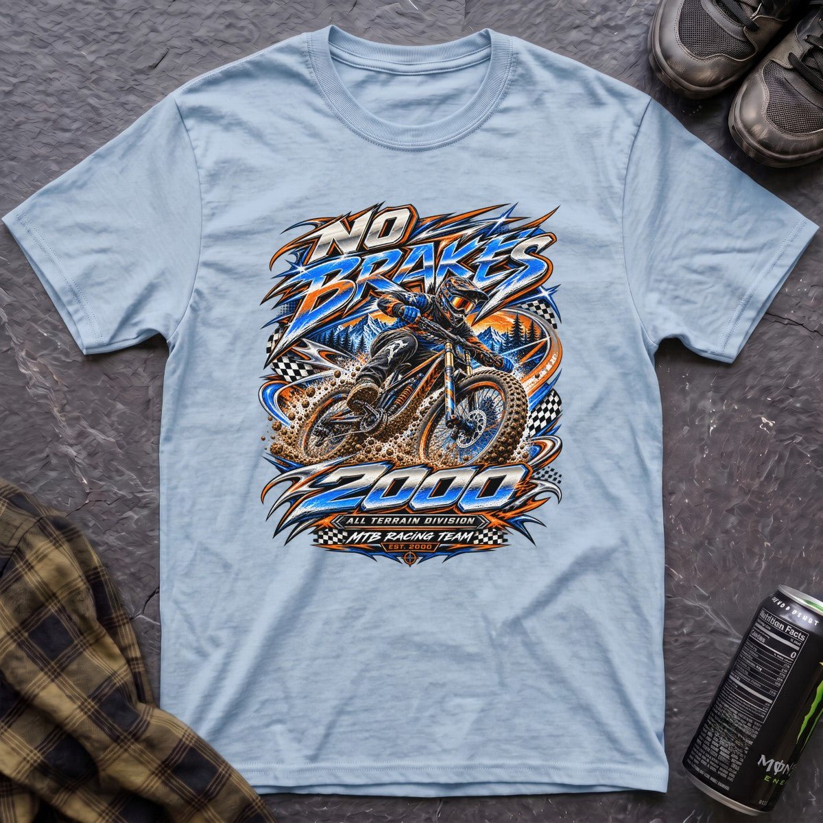 No Brakes Retro Y2K T-Shirt - AspenCrestOutdoors
