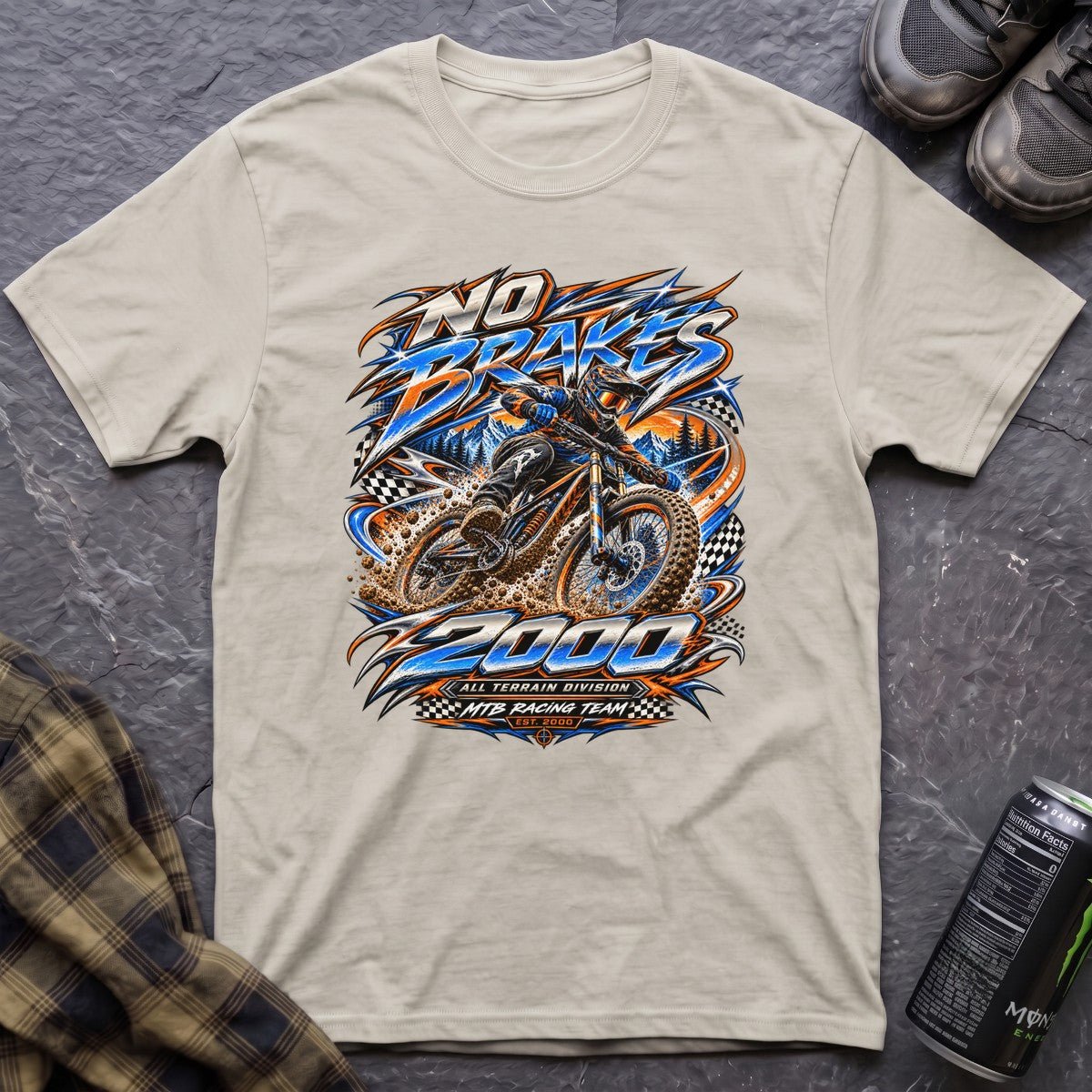 No Brakes Retro Y2K T-Shirt - AspenCrestOutdoors