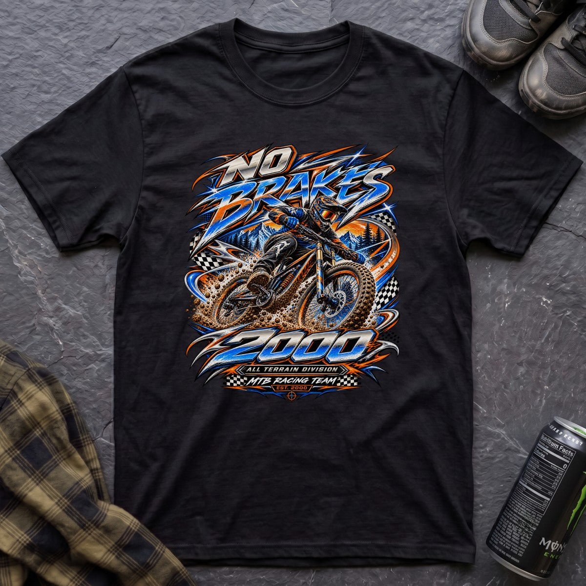 No Brakes Retro Y2K T-Shirt - AspenCrestOutdoors