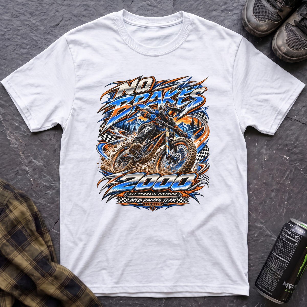 No Brakes Retro Y2K T-Shirt - AspenCrestOutdoors