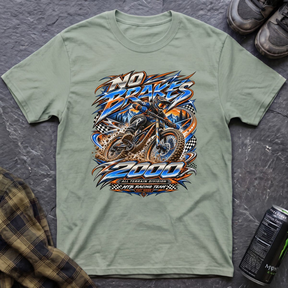 No Brakes Retro Y2K T-Shirt - AspenCrestOutdoors