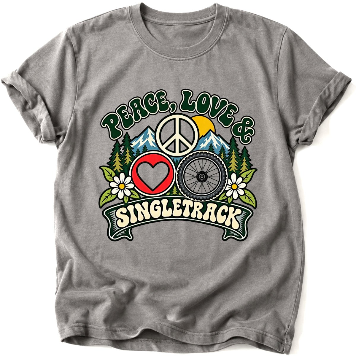 Peace Love & Singletrack T-Shirt - AspenCrestOutdoors