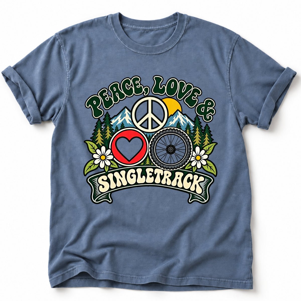 Peace Love & Singletrack T-Shirt - AspenCrestOutdoors