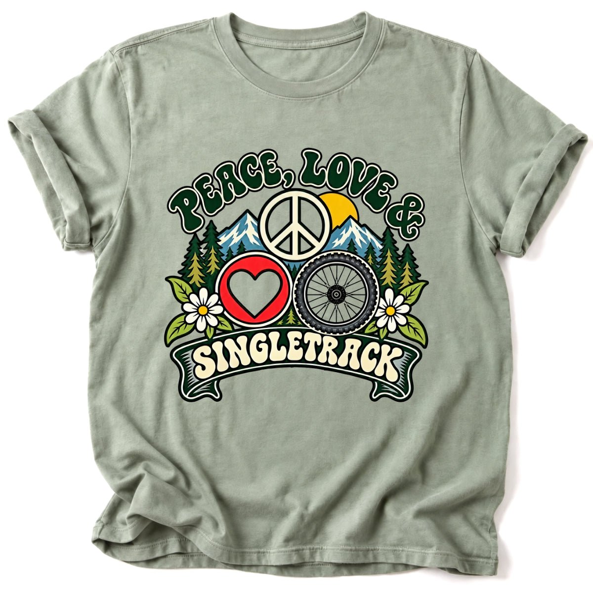 Peace Love & Singletrack T-Shirt - AspenCrestOutdoors