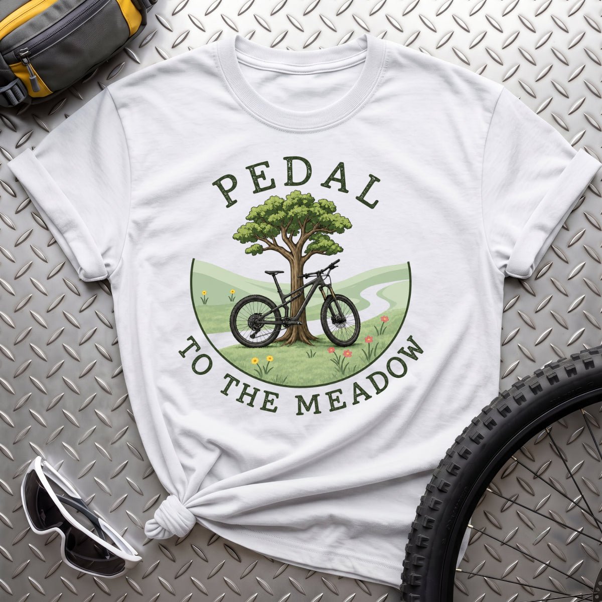 Pedal To The Meadow T-Shirt - AspenCrestOutdoors