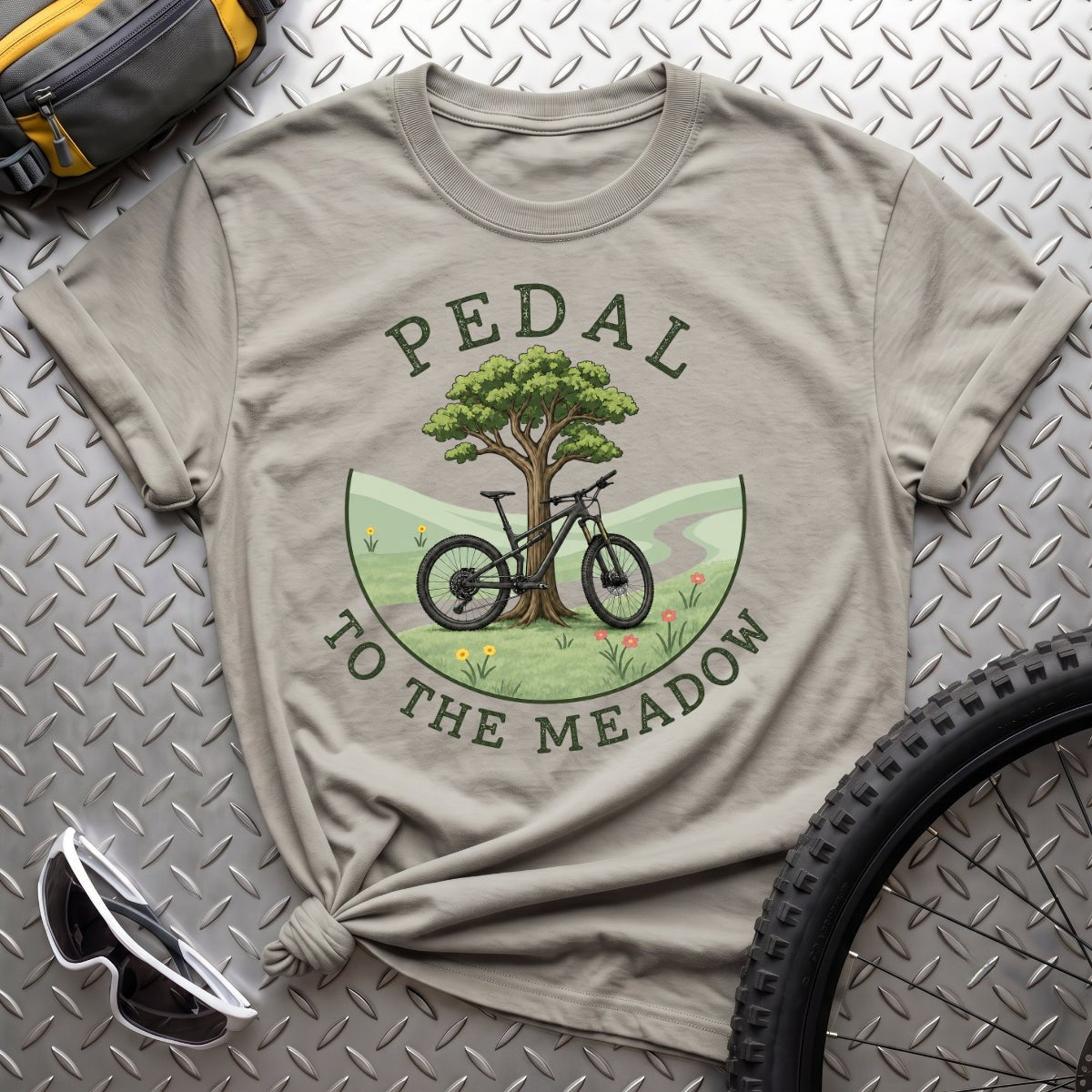Pedal To The Meadow T-Shirt - AspenCrestOutdoors