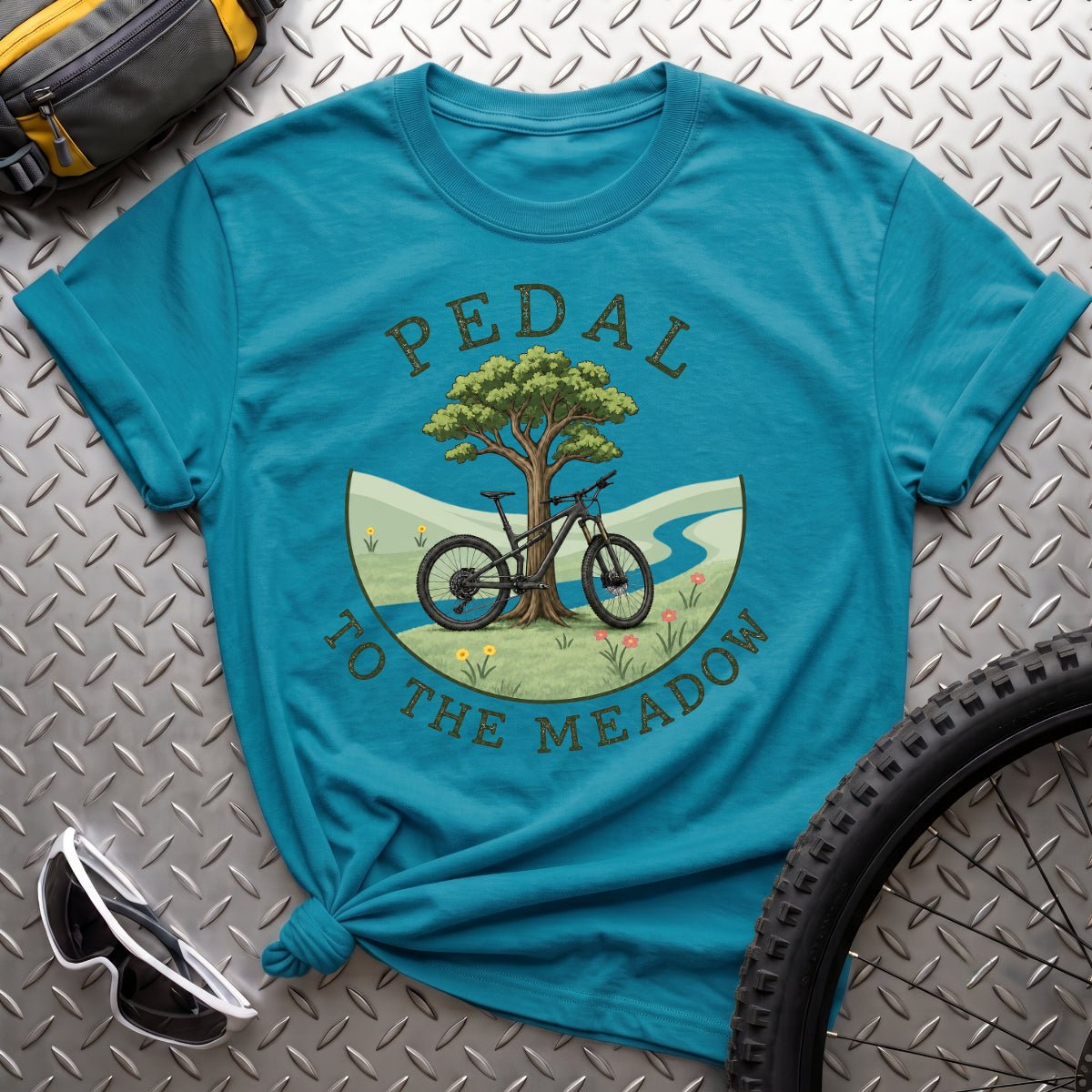 Pedal To The Meadow T-Shirt - AspenCrestOutdoors