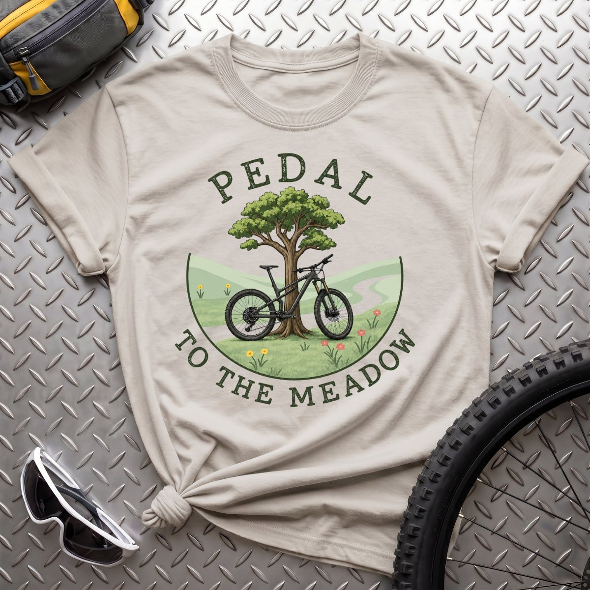 Pedal To The Meadow T-Shirt - AspenCrestOutdoors