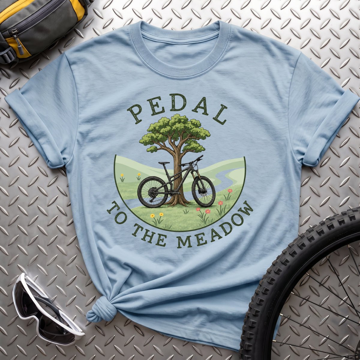 Pedal To The Meadow T-Shirt - AspenCrestOutdoors