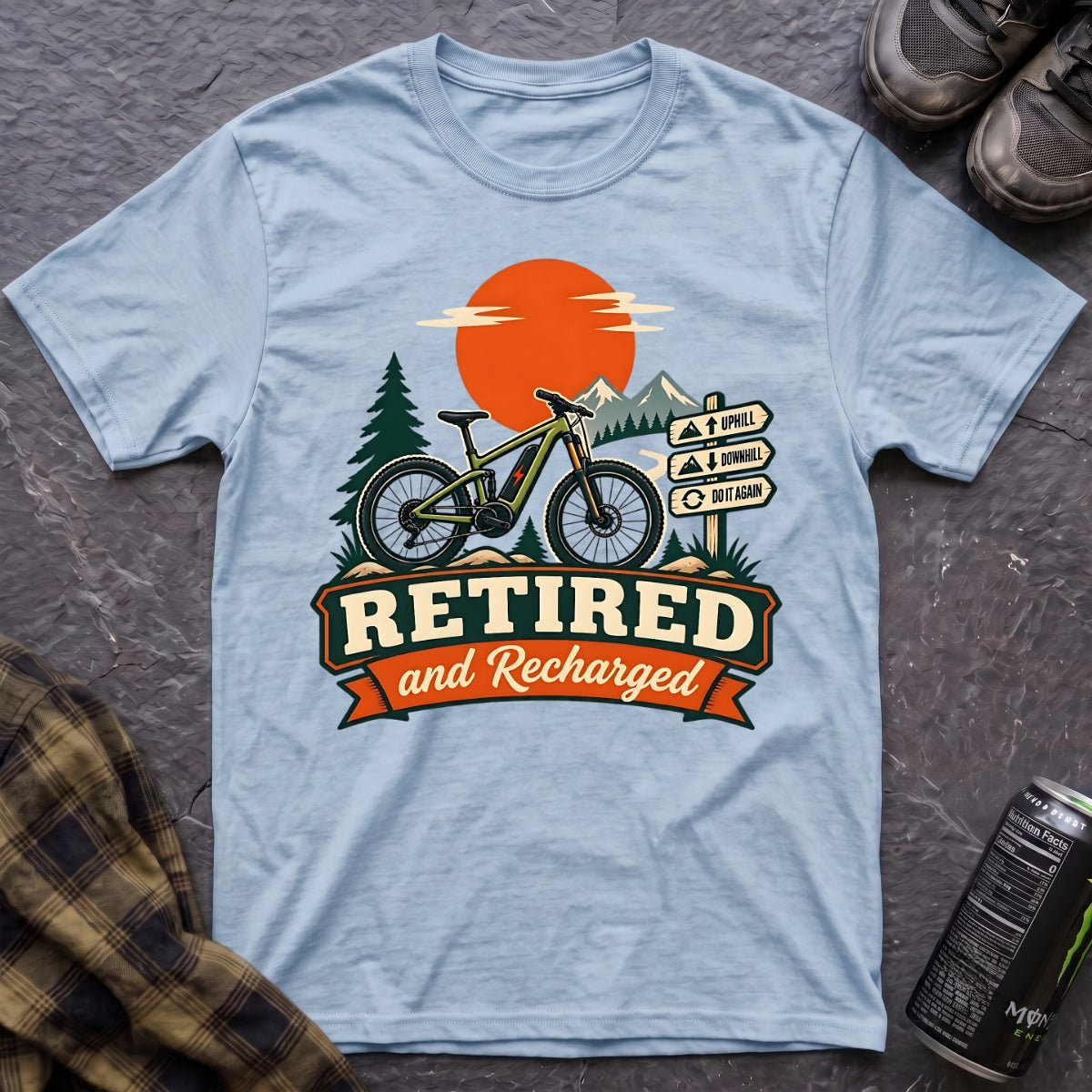 Retired and Recharged T-Shirt - AspenCrestOutdoors