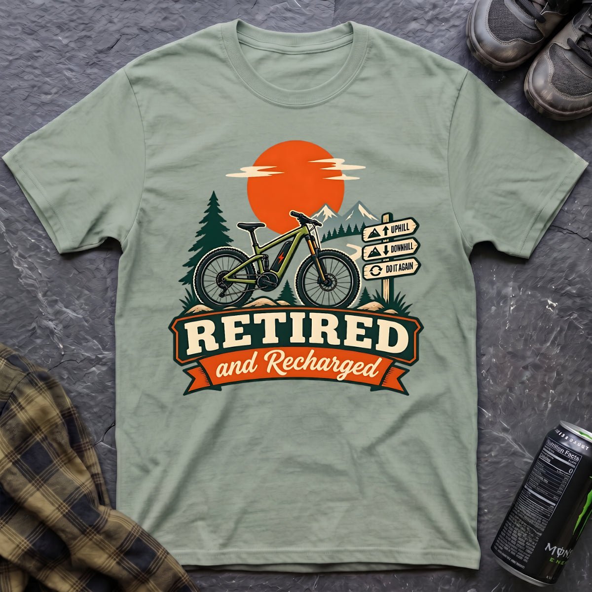 Retired and Recharged T-Shirt - AspenCrestOutdoors
