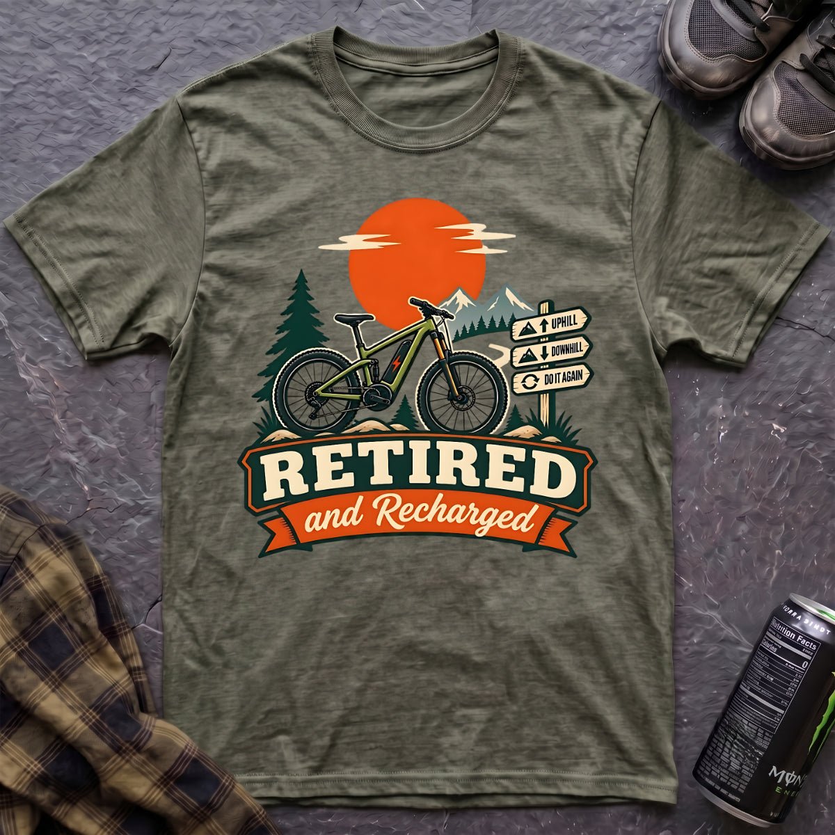 Retired and Recharged T-Shirt - AspenCrestOutdoors