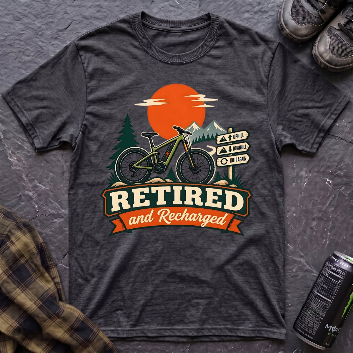 Retired and Recharged T-Shirt - AspenCrestOutdoors